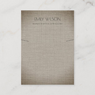 CARTÃO DE VISITA EXIBIÇÃO DO NECKLACE DE TEXTURA DA CANA DO TECID