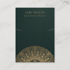 CARTÃO DE VISITA EXIBIÇÃO DO ORNAMENTADO CLÁSSICO GREEN DOURADO MAN