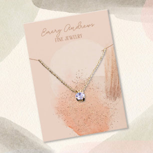 Cartão De Visita Exibição do Retentor do Colar de Colar do Boho Chi