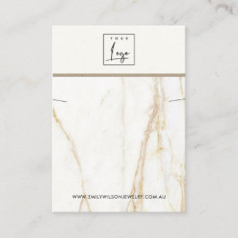 Cartão De Visita EXIBIÇÃO Dourada DA BRACELET DE NECKLACE MARBLE CA