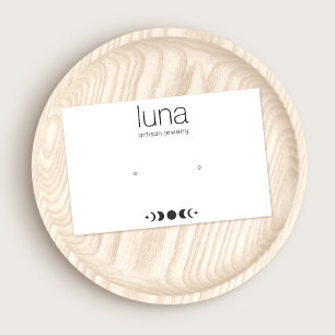 Cartão De Visita Exibição Horizontal da Fase da Lua Zodiac