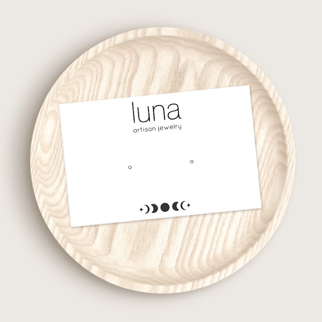 Cartão De Visita Exibição Horizontal da Fase da Lua Zodiac (Criador carregado)