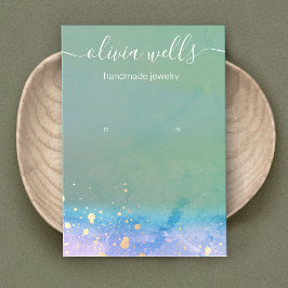 Cartão De Visita Exibição Ocupada de Leitura de Script de Aquarela 