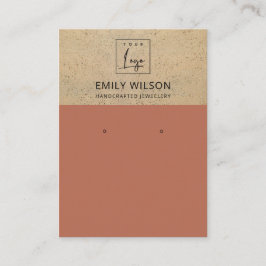 CARTÃO DE VISITA EXIBIÇÃO RUSTIÇA DO LOGOTIPO TERRACOTTA