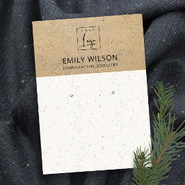 CARTÃO DE VISITA EXIBIÇÃO RUSTIÇA DO LOGOTIPO TERRACOTTA