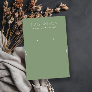 Cartão De Visita Exibição Simples de Colar Verde Sem Lente