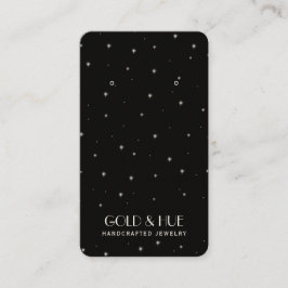 Cartão De Visita Exibidor de brincos elegante preto branco brilhant