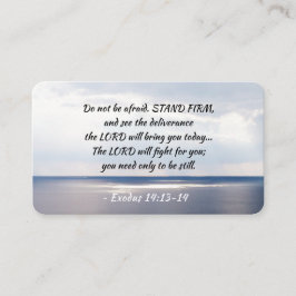 Cartão De Visita Êxodo 14:13-14 Não tenha medo de firmeza STAND