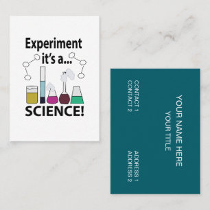 Cartão De Visita Experiência Científica É uma Ciência