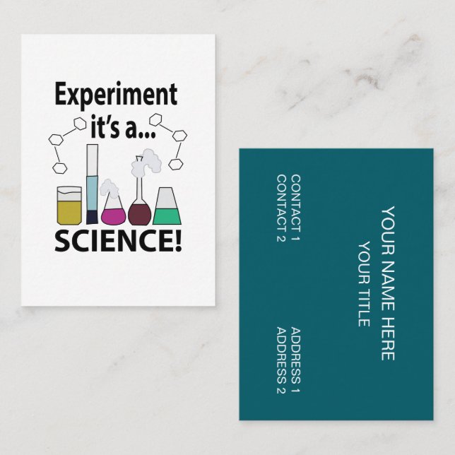 Cartão De Visita Experiência Científica É uma Ciência (Frente/Verso)