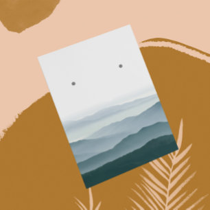 Cartão De Visita Exposição Pastel da jóia do brinco da cordilhei