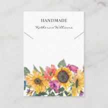 Expositor de Colar de Aquarela  | Flor de Girassol
