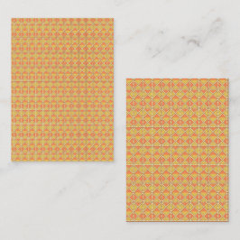 Cartão De Visita Expresse seu estilo com laranja e amarelo vibrante