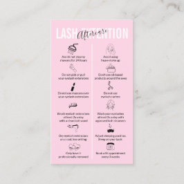 Cartão De Visita Extensão de Lash de Maqueamento Suave Cor-de-Rosa 
