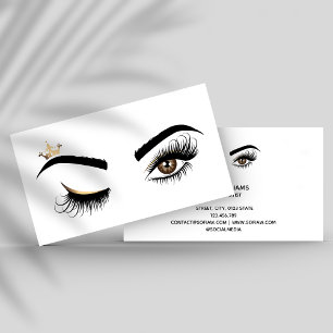 Cartão De Visita Extensão de Lash do Salão de Beleza Piscar os olho