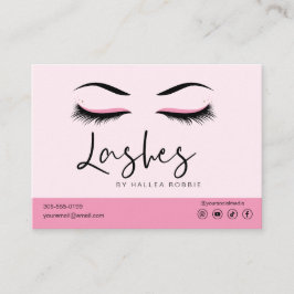 Cartão De Visita Extensão Eyelash Instruções pós-tratamento Logotip