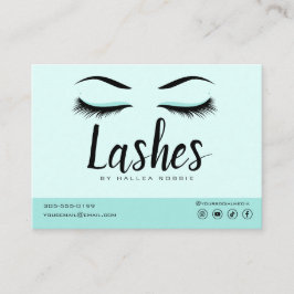 Cartão De Visita Extensão Eyelash Instruções pós-tratamento Logotip