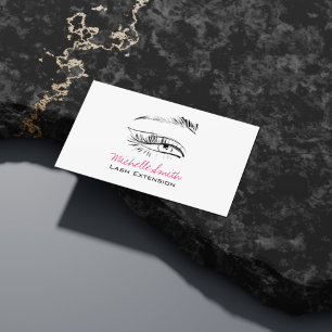 Cartão De Visita Extensão Lash de Mascara de Esboço de Olhos