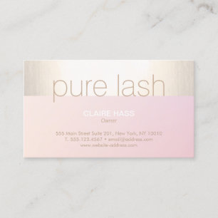 Cartão De Visita Extensões de Eyelash Douradas de  Lente-Blush Mode