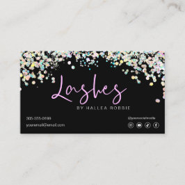 Cartão De Visita Extensões de Lash Instruções de Cuidados Secundári