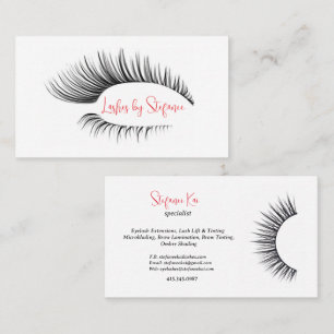 Cartão De Visita Extensões Elegantes Eyelash/Cartões de visitas de 