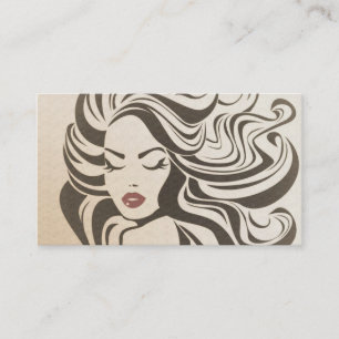 Cartão De Visita Extensões Hair Do Estilo De Cabelo De Onda Chic Se