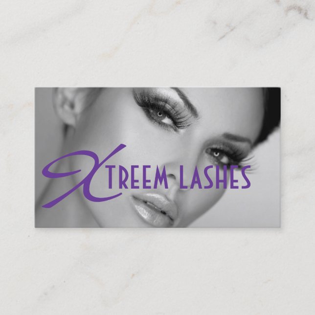 Cartão De Visita Extensões Lash Lashes Beleza Cosmetologia Salão (Frente)