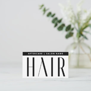 Cartão De Visita Extensões modernas e simples de cabelo após trat