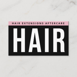 Cartão De Visita Extensões modernas e simples de cabelo após trat