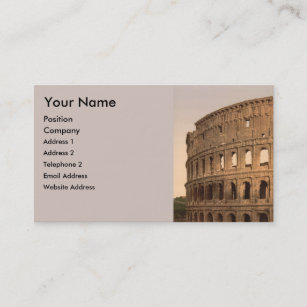 Cartão De Visita Exterior do Colosseum, Roma, Italia