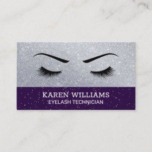 Cartão De Visita Eye Lash Glitter Faíscas Douradas