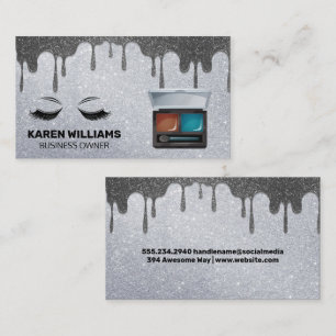 Cartão De Visita Eye Lash Glitter Kit de maquilhagem Derrapagem