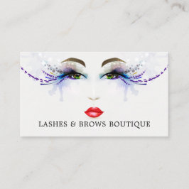 Cartão De Visita Eyelash do Eyelash do Rico de Aquarela Profissiona