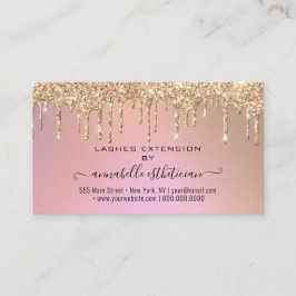 Cartão De Visita Eyelash Extensão após instrução de cuidado Glitor 