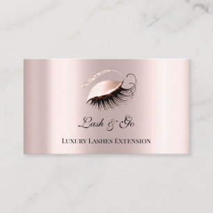 Cartão De Visita Eyelash Extension Brows Makeup Artista Rosa de lux