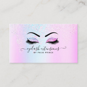 Cartão De Visita Eyelash Extension Lash Stylist Holográfico Glitte