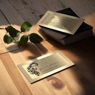 Cartão De Visita Eyelash Extension Makeup Artist Hair GoldConfetti