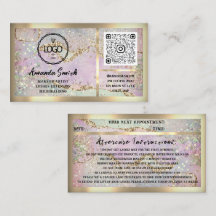 Eyelash Extension QRCode Logo Hológrafo Gliitter