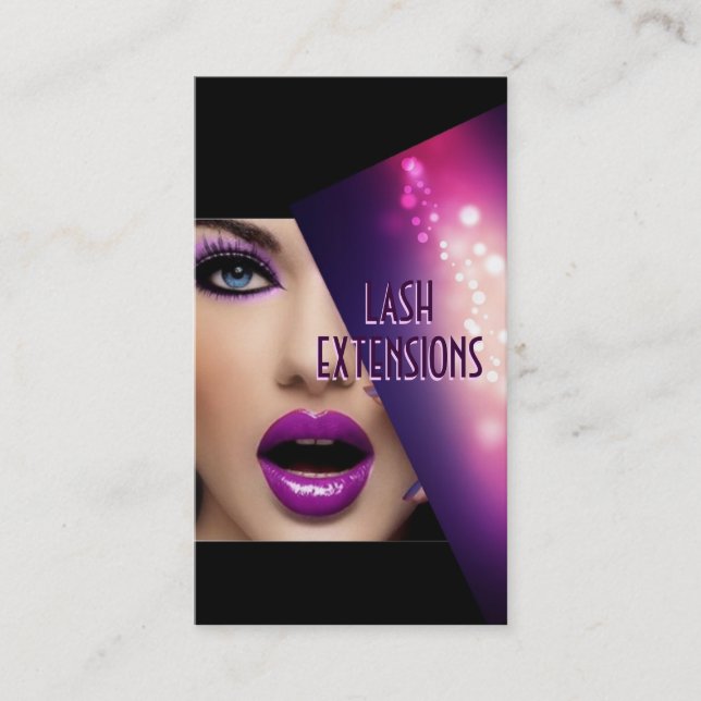 Cartão De Visita Eyelash Extensions, Lash Cosmetologista, (Frente)