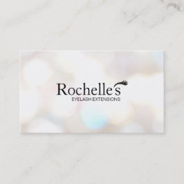 Cartão De Visita Eyelash Extensions Salon Subtle Bokeh
