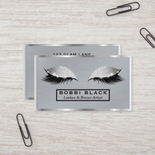 Cartão De Visita Eyelash Extensões Largura Maquiagem Moderna