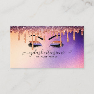 Cartão De Visita Eyelash Technician - Lash Stylist Glitter Drill