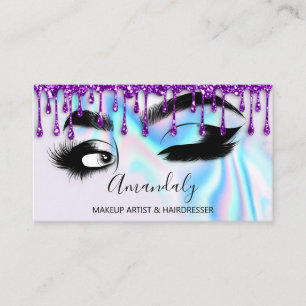 Cartão De Visita Eyelashes de maquilhagem CÓDIGO QR CÓDIGO de lin
