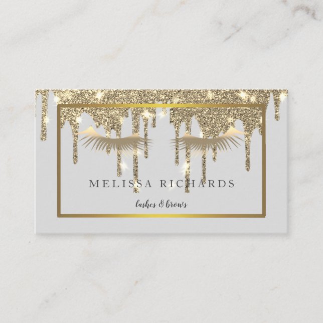 Cartão De Visita Eyelashes Profissionais Makeup Artista Preto (Frente)