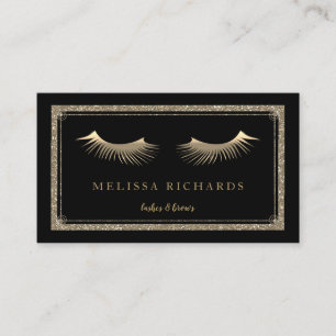 Cartão De Visita Eyelashes Profissionais Makeup Artistas Black Busi