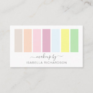 Cartão De Visita Eyeshadow Pastel Palette Makeup Artist Retângulo