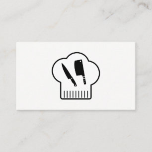 Cartão De Visita Faca Chefs Hat Butcher