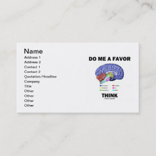Cartão De Visita Faça-me que um favor pensa (o humor da anatomia d