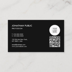 Cartão De Visita Faça o Upload do Seu Logotipo Código QR Personaliz