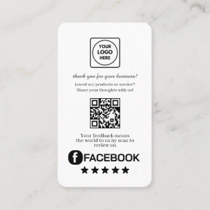 Cartão De Visita Facebook QR   Link de Feedback de Avaliação Person